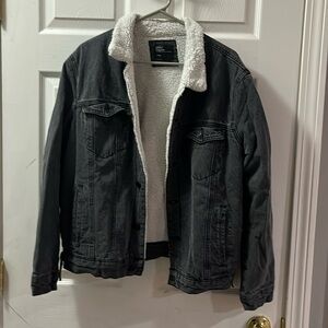 Sherpa and Grey Denim Jacket